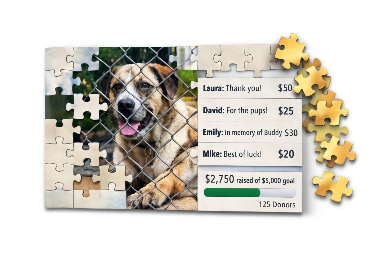 Puzzle Fund campaign mockup